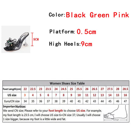 Liyke 2026 Nouvelle Mode 9CM Chaussons à Talon Transparent Filet Rose Nœud Papillon Sandales d'Été Chaussures Transparentes pour Femmes Claquettes Présentations des entreprises de fabrication de jeux