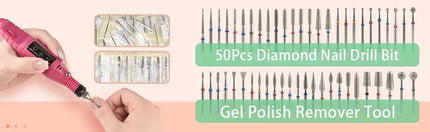 10Pcs Diamond Milling Cutter For Manicure Electric Nail Drill Bits Accessory Pedicure Machine Nail File Gel Remover Tool uñas Accesorios Y Herramientas