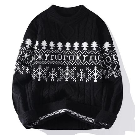 Legible Autumn and Winter Casual Sweaters Men Round Neck Collar Knitted Pullovers Male Loose Sweater Man