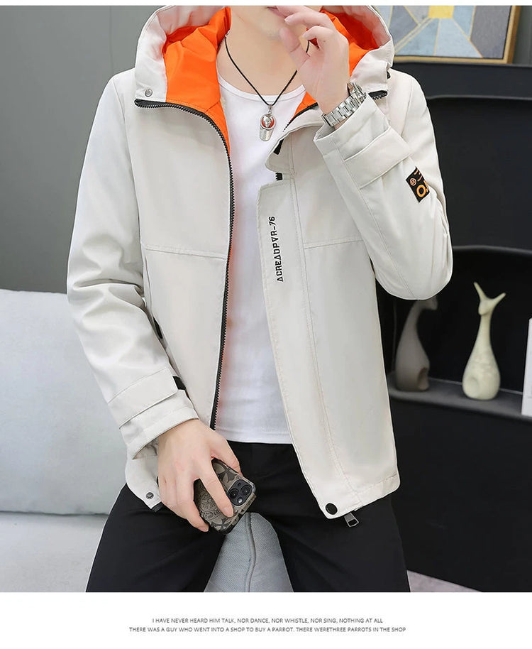 Men's Autumn/Winter Jackets New Arrived Trendy Brand Couple Jacket Men's Women's Handsome Casual Hooded Work Jacket Coat