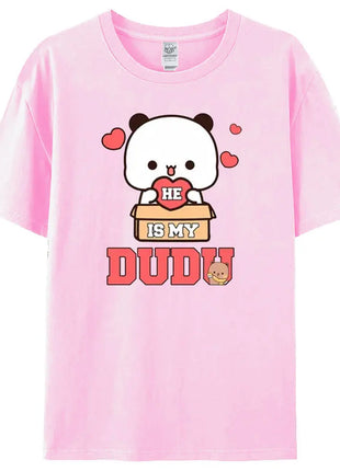 Bubu Dudu Felpa per coppia abbinata Simpatico regalo di anniversario Abbigliamento Uomo Donna Vita quotidiana Maglietta casual in cotone Coppia Orso Tee