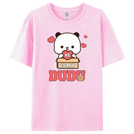 Bubu Dudu Felpa per coppia abbinata Simpatico regalo di anniversario Abbigliamento Uomo Donna Vita quotidiana Maglietta casual in cotone Coppia Orso Tee