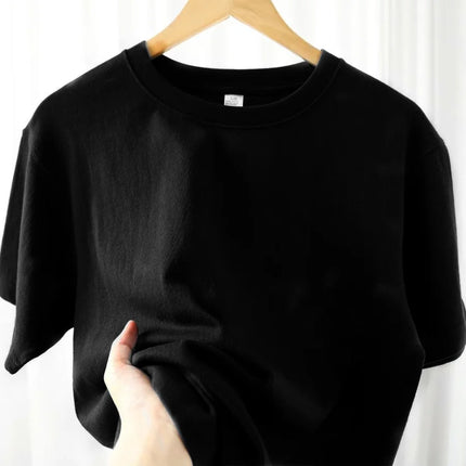 100% Cotton T-shirt Men Women Solid Color O-Neck Short Sleeve Top Summer Korean Loose Half Sleeve T-shirt Unisex M-4XL