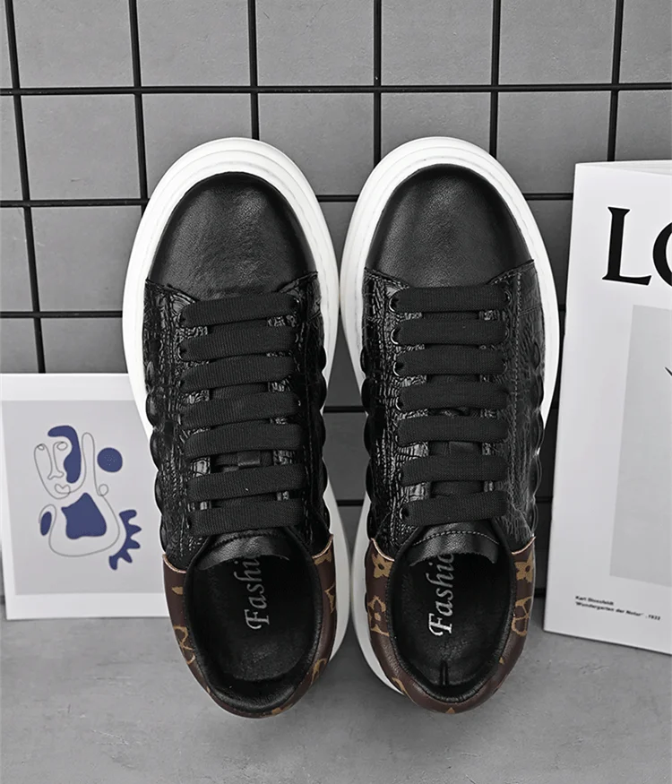 Leather Shoes Men's Skateboard Cricket for Men Sports Running Sneakers Male Luxury Designer Flats Platform