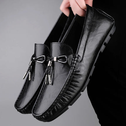 Scarpe Casual da Uomo in Vera Pelle, Mocassini di Lusso Traspiranti, Slip-on, Scarpe da Guida, Calzature Business