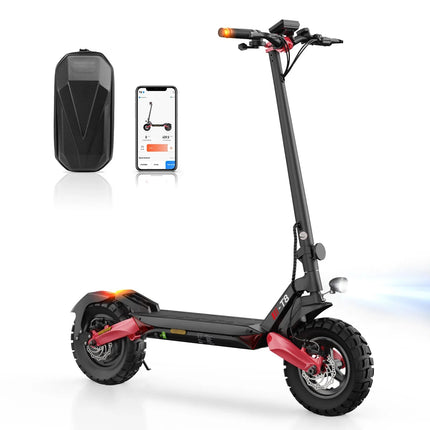 Isinwheel T8 Scooter elettrico per adulti 1200W 48V15Ah Batteria Scooter elettrico pieghevole Pneumatici solidi da 10 pollici Scooter elettrico da città platinumshop