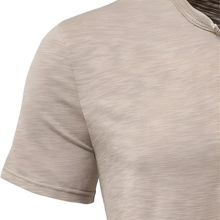 Men's Classic Summer Polo Shirt, Solid Color Casual, Comfortable, Breathable, Stand-Up Collar, Short Sleeve Muscle Sports Top