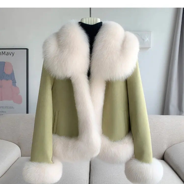 2026 Winter New Faux Fur Jacket Women's Overcoat Fashion Loose Thickened Warm Parker Coat Women's Down Jacket Outwear Casaco