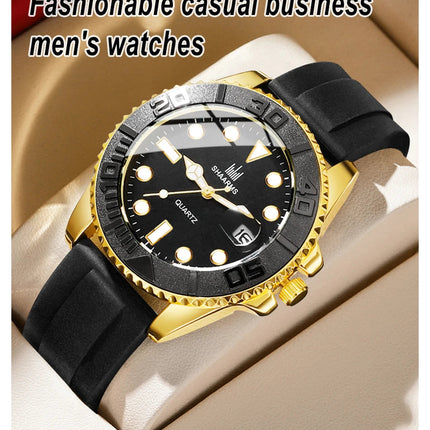Orologio moda uomo orologio Casual Montre Homme Business Men orologio al quarzo calendario Green Water Wok Ghost Sport orologio da polso da uomo platinumshop