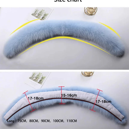 Luxury 2025 Real Fox Fur Collar And Cuffs Set for Women Winter Neck Warmer Fashion Scarf ShawlS Wrap Combo Large Size Furry Fur