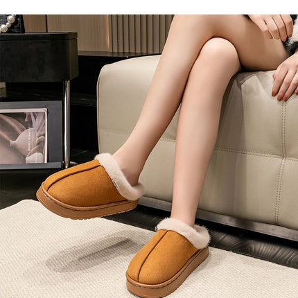 Women Fluffy Slippers for Autumn Winter Indoor EVA Thick Sole Anti-Slip Warm Unisex House Shoes