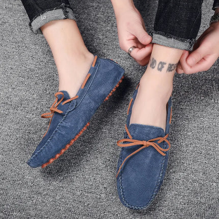 Scarpe casual da uomo Mocassini in pelle scamosciata Scarpe classiche in pelle Scarpe da guida morbide Mocassini di lusso Slip on caldi Scarpe da uomo Taglie forti 38-49