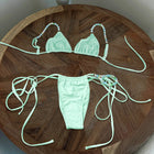 Perline Bikini 2025 Costume da bagno donna sexy Costumi da bagno femminili Micro bikini Set costume da bagno a fascia Beachwear Rosa brasiliano Biquini platinumshop