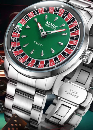 Mark Fairwhale 5031 Nuovo orologio al quarzo da uomo di marca superiore quadrante digitale rotante intrattenimento freddo orologio da notte impermeabile reloj platinumshop