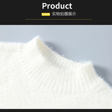 2023 New Fashion Patchwork digit Cashmere Sweater Men High Quality Comfortable Mens Sweaters Thick Warm Male Pullover