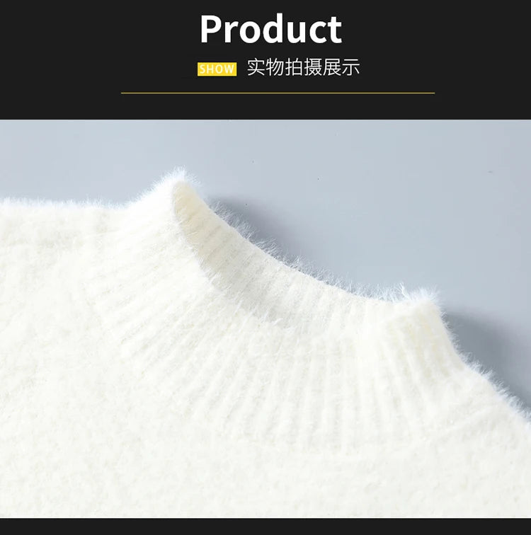2023 New Fashion Patchwork digit Cashmere Sweater Men High Quality Comfortable Mens Sweaters Thick Warm Male Pullover