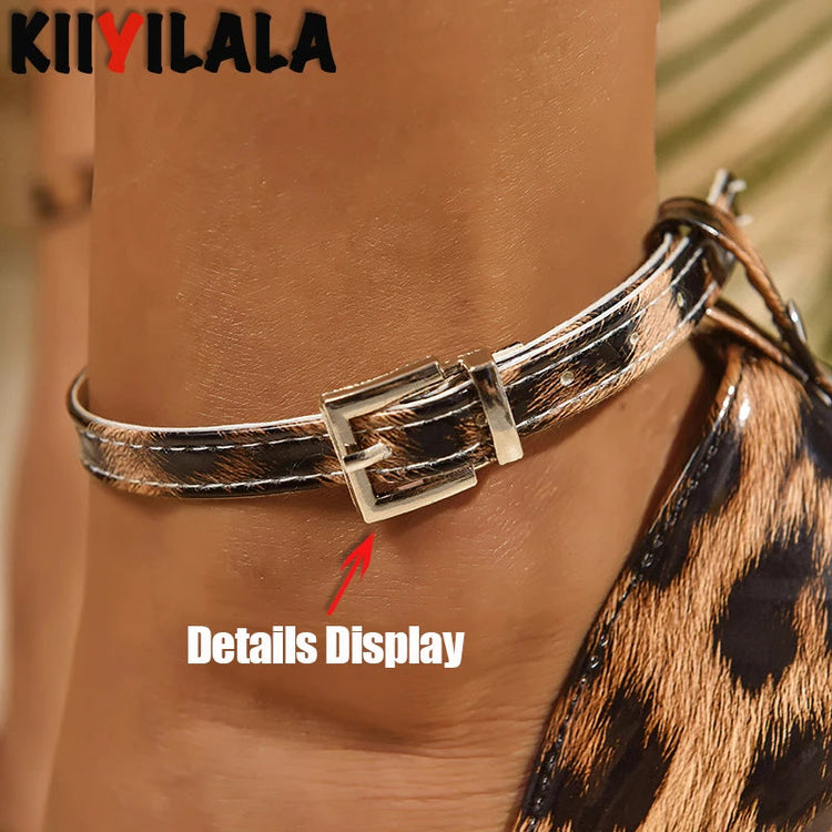 Yellow Leopard Print 12cm High Heels Women's Stiletto Heels 1cm Belt Buckle Sexy Party Pumps Ladies Dress Shoes Plus Size 35-46 PlatiNum