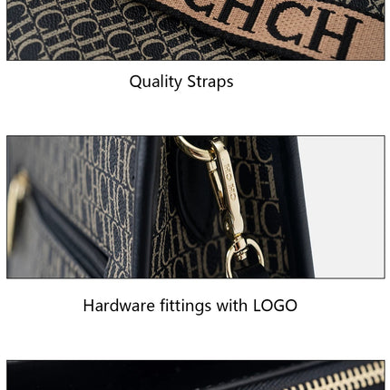 CHCH Fashion Monogram Print High Quality Metal Logo Casual Light Luxury Brand Designer 2025 New Women's Handbag bolsos mujer PlatiNum