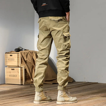 CAAYU American Casual Men'S Work Pants Hip-Hop Fashion Casual Versatile Multi Pocket Design Work Pants Long Pants Men'S Long Pan
