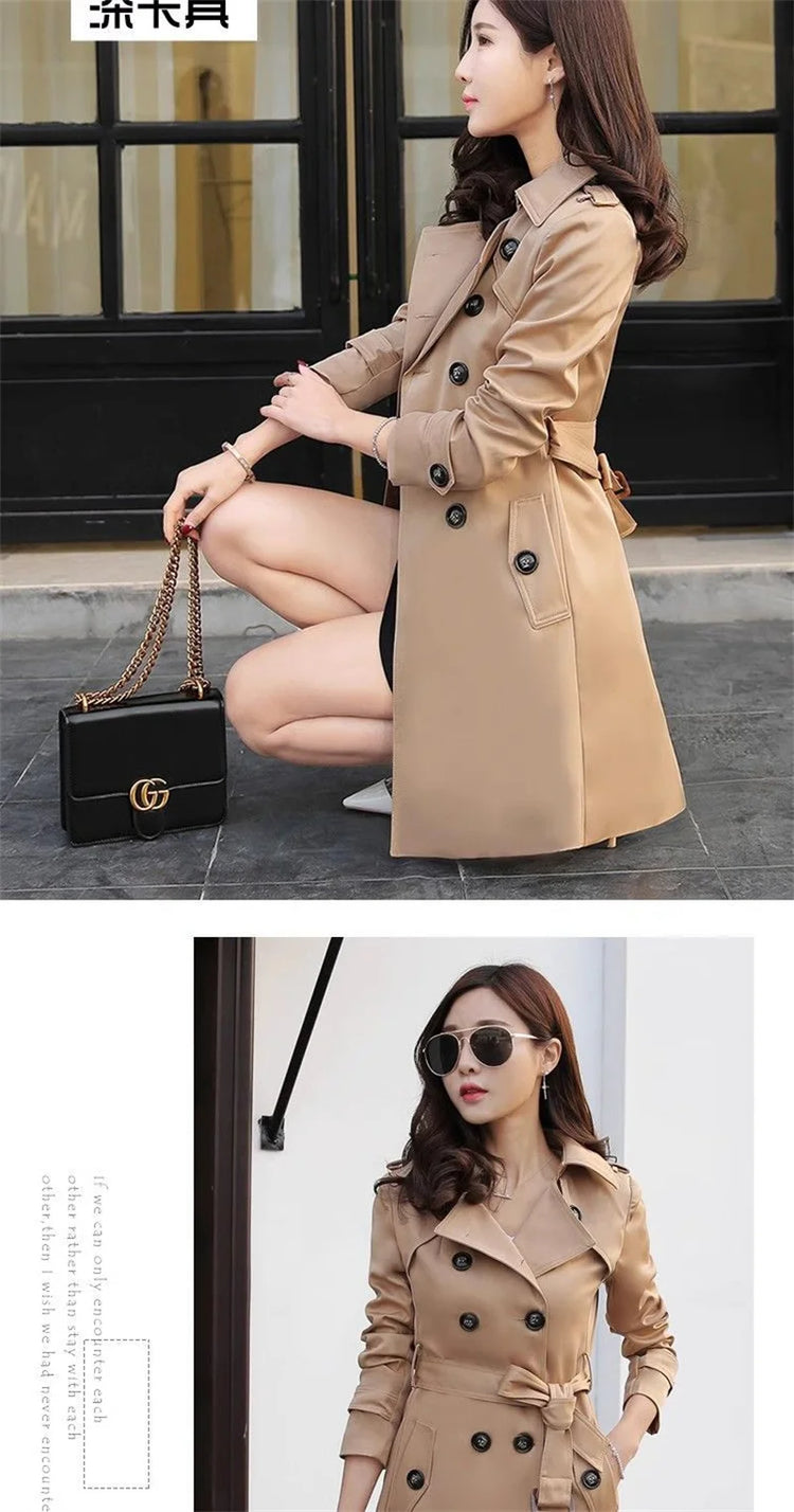 Xiaoxiangfeng Jacket Women2026Spring Autumn Winter New Fashion Windbreaker British Style Long Trench Coat Loose Female Outerwear