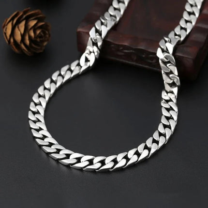 100% S925 Collana in argento sterling Bracciale Punk S925 Gioielli in argento Non sbiadisce mai Carry certificato Uomo Donna Gioielli Regali platinumshop
