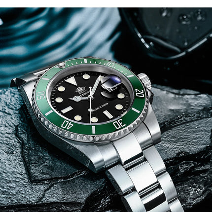 ADDIESDIVE Stainless Steel Watch Men's European and American Business Leisure Quartz Watch Waterproof Outdoor Sports Watch