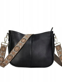 Borsa a Tracolla Vintage in Pelle PU per Donna con Tracolla Larga Ricamata, Borsa di Lusso Firmata, Borsa Casual da Donna, Borsa Messenger