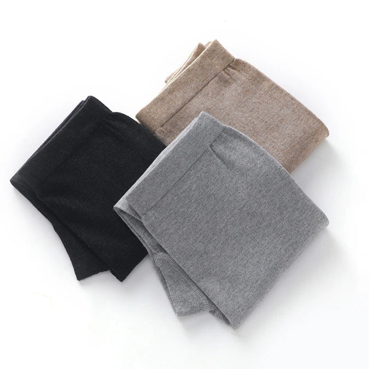 100% Wool Pants Women's Autumn and Winter Knitted Leggings Solid Color Warm Solid Color Wool Leggings Women's Clothes PlatiNum