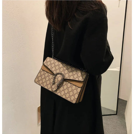 Fashion Popular Women's Bag Trend Brand Retro Chain Shoulder Bag High Quality Ladies Crossbody Bag Designer Luxury Handbag PlatiNum