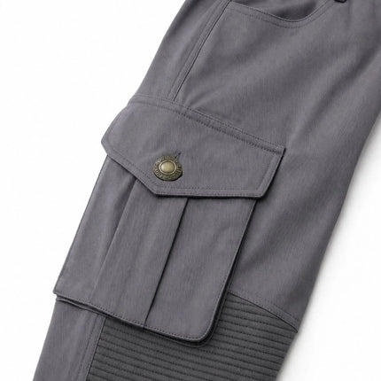 Men 100% Cotton Tactical Cargo Pants Multi‑Pocket Spliced Striped Trousers Spring Autumn Casual Outdoor Long Pants For Male