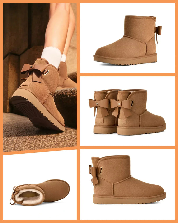 2026 Winter Boots Fur Ladies Snow Boots Real Sheepskin Wool Low-cut Warm Fur Shoes Man and Women Winter Short Boots Super Mini