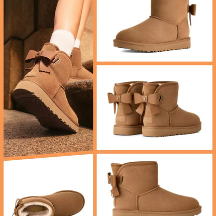 2026 Winter Boots Fur Ladies Snow Boots Real Sheepskin Wool Low-cut Warm Fur Shoes Man and Women Winter Short Boots Super Mini