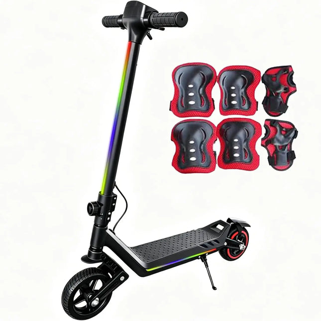 Monopattino elettrico per bambini dai 6 ai 14 anni, monopattino elettrico pieghevole da 6,5 pollici con schermo LED regolabile a 3 livelli, monopattino elettrico leggero per bambini con luci, autonomia massima di 15/7/