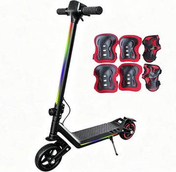 Monopattino elettrico per bambini dai 6 ai 14 anni, monopattino elettrico pieghevole da 6,5 pollici con schermo LED regolabile a 3 livelli, monopattino elettrico leggero per bambini con luci, autonomia massima di 15/7/