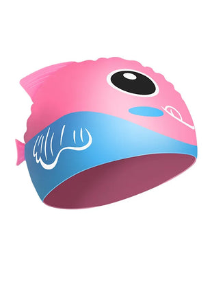 Cuffia da nuoto per bambini con dinosauro simpatico cartone animato Cuffia da nuoto per ragazzi e ragazze Cuffia da nuoto per bambini impermeabile ad alta elasticità in silicone morbido