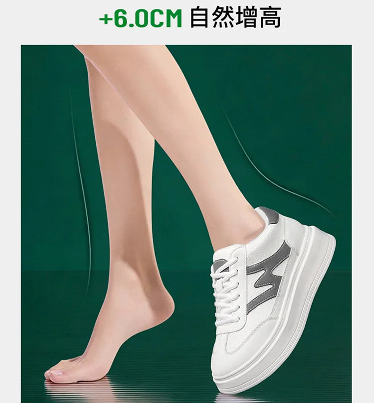 Hot selling Breathable Thick soled Trendy waterproof Durable Casual height increasing shoes Increase by 6 centimeters