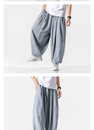 Men's Oversized Wide Leg Pants Comfortable Harajuku Style Joggers Casual Loose Fashion Elastic Waist Streetwear