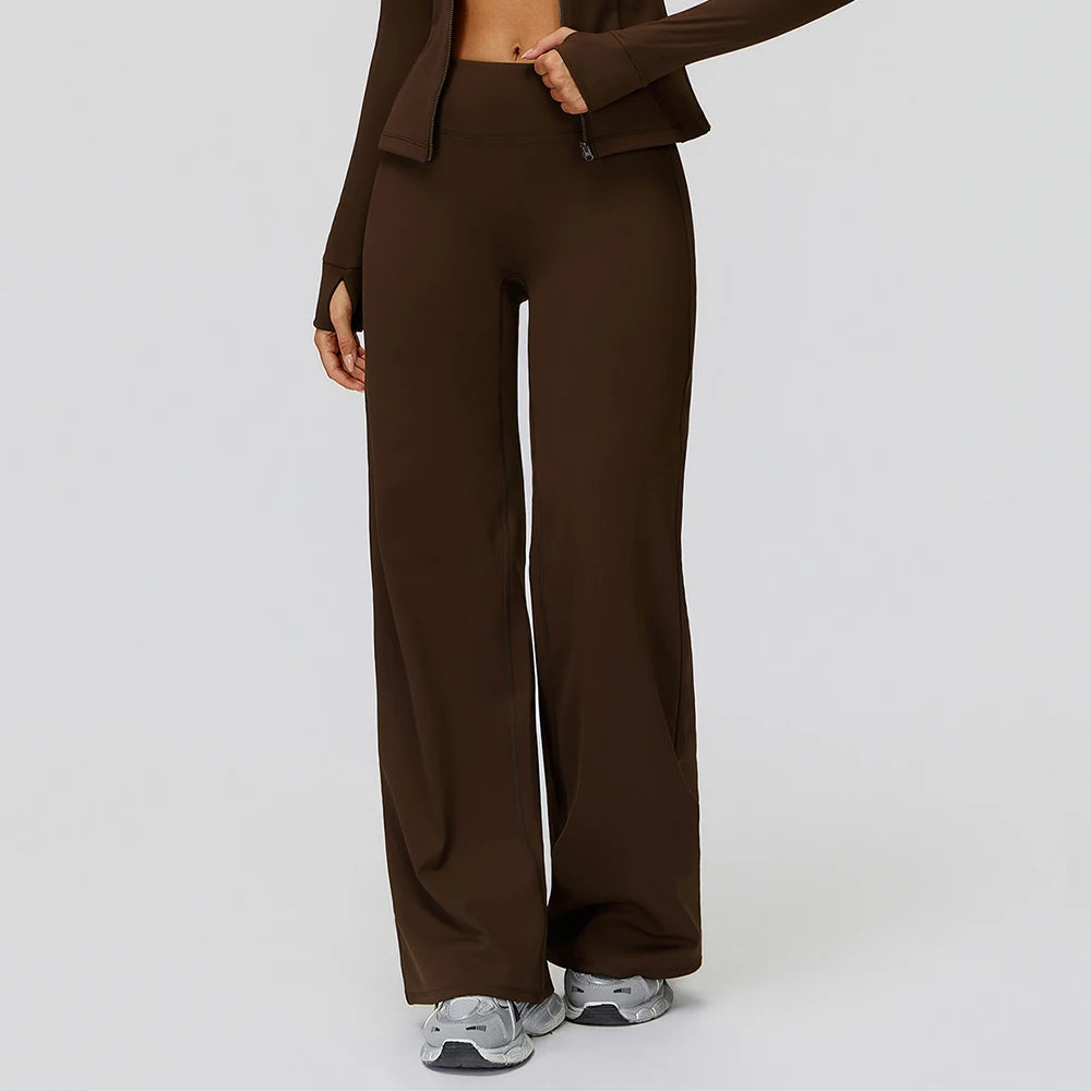 Yoga Pants High Waist Flare Leggings Women Gym Fitness Flared Trousers Breathable Wide Leg Pants Female Workout Dance Trousers