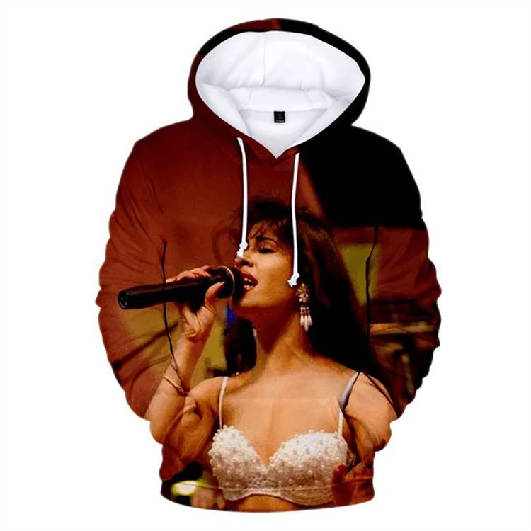Sexy Singer Selena Quintanilla 3D Print Hoodies Men Women Hip Hop Oversized Pullover Hooded Sweatshirts Streetwear Man Clothing