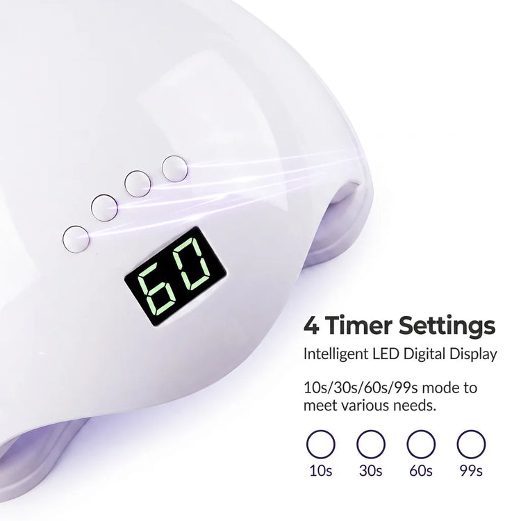 Professional Gel UV LED Nail Dryer Smart Infrared Auto Sensor 99s Low Heat Mode for Sensitive Skin Digital Display Fast Curing Nail Lamp for Home DIY Salon Manicure