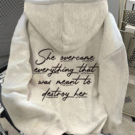 Plus Size 2025 Autumn Winter Women's Hooded Sweatshirt Long Sleeve Solid Color with Cute Little Dog Print Pullover