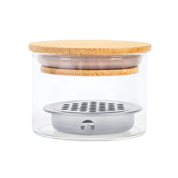 Transparent Glass Mesh Filter Cup Nail Brush Cleaner For Gel Polish Acrylic Brushes Glitter Remover Storage Manicure Container