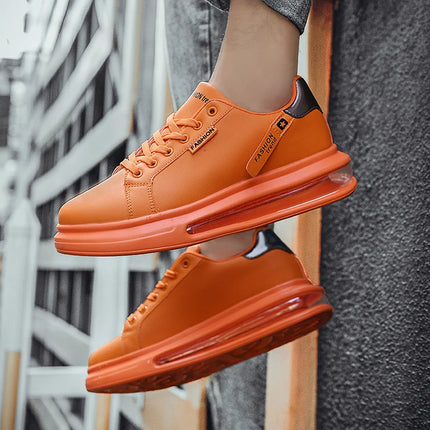 Men's Platform Sneakers Solid Design Sports Running Tennis Sneakers Lace Up Walking Trainers Shoes Casual Outdoor Shoes 39-44