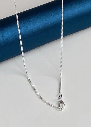 925 Sterling Silver 2MM 40-75cm Side Chain Necklace Men Women Charm Wedding Party Gift Jewelry Christmas Accessories PlatiNum