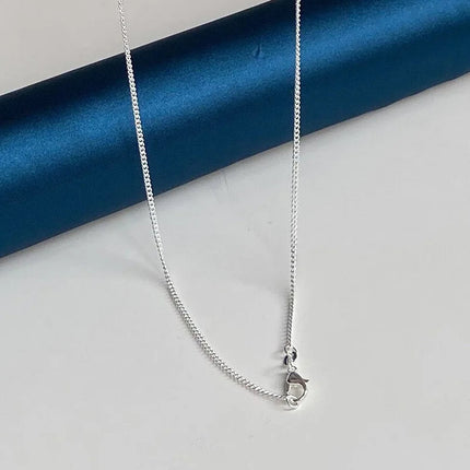 925 Sterling Silver 2MM 40-75cm Side Chain Necklace Men Women Charm Wedding Party Gift Jewelry Christmas Accessories PlatiNum