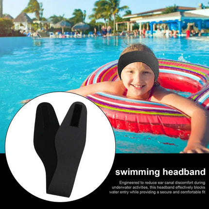 Kids and Adults Swimming Headband, Adjustable Waterproof Ear Band for Swimming and Diving, Ear Protection