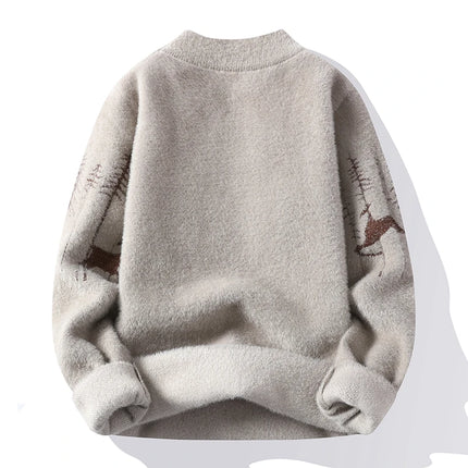Winter new style Men's Sweater Long sleeve Letter Pattern Men Fashion Sweaters Thicken Warm Wool Pullovers Sweater