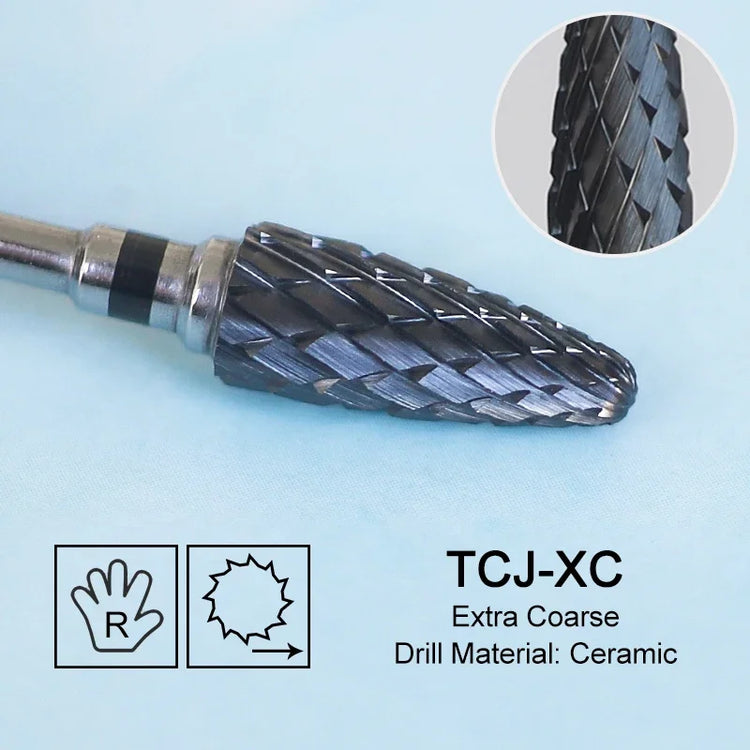 Pink Ceramic Carbide Nail Drill Bits Milling Cutter For Gel Polish Remover Electric Nail Machine Polishing Peeling File Home Salon Manicure Pedicure Accessories