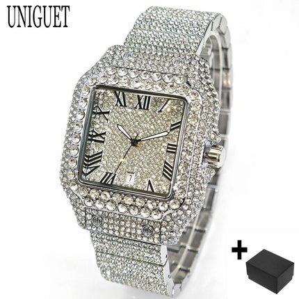 Orologio da Donna UNIGUET di Lusso alla Moda, Elegante Quadrante Piccolo con Diamanti Rosa, Mini Orologio da Polso al Quarzo Bling-Bling da Donna, Regalo platinumshop