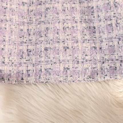 Women's Autumn Winter New Fragrant Woolen Tweed High Waisted Skirt PlatiNum